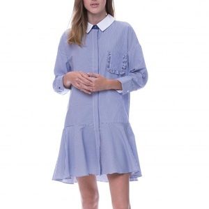 English Factory drop waist shirt dress sz small
